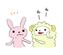 Funny greeting animals sticker #14872200