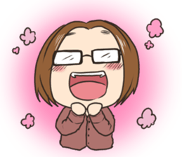 The person of glasses who works sticker #14872213