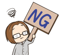 The person of glasses who works sticker #14872217