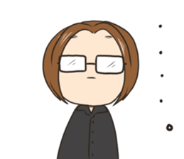 The person of glasses who works sticker #14872222