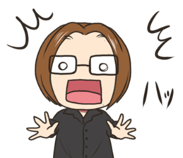 The person of glasses who works sticker #14872223