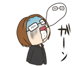 The person of glasses who works sticker #14872224