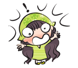 little scarf girl sticker #14872317