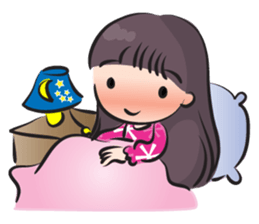 little scarf girl sticker #14872319