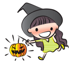 little scarf girl sticker #14872320