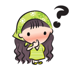 little scarf girl sticker #14872323