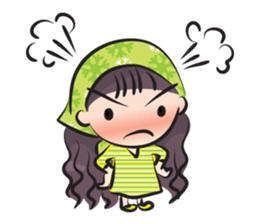 little scarf girl sticker #14872324