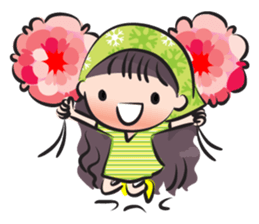 little scarf girl sticker #14872327