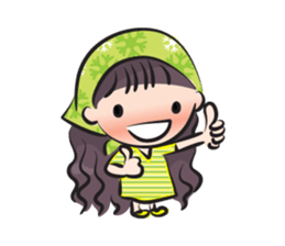 little scarf girl sticker #14872328