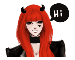 REA (Red devil girl) animation no.1 #NEW sticker #14873174