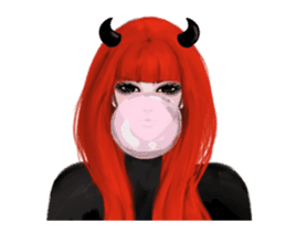 REA (Red devil girl) animation no.1 #NEW sticker #14873186