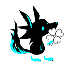 Shadow wolf light up!2 sticker #14874306