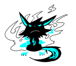Shadow wolf light up!2 sticker #14874330