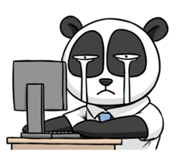 Hello Panda Office worker sticker #14874954