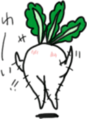 Energetic radish sticker #14875166