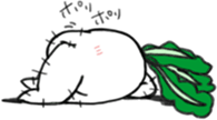Energetic radish sticker #14875170
