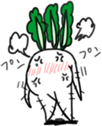 Energetic radish sticker #14875173