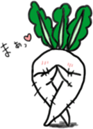 Energetic radish sticker #14875178
