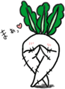 Energetic radish sticker #14875178