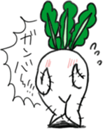 Energetic radish sticker #14875194