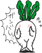 Energetic radish sticker #14875194