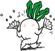 Energetic radish sticker #14875196