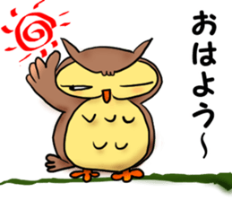 A word with an owl sticker #14876095