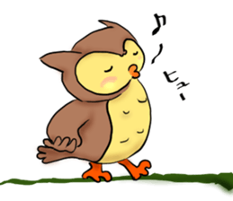 A word with an owl sticker #14876101