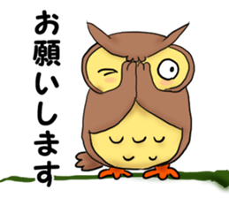 A word with an owl sticker #14876105