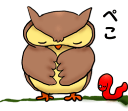 A word with an owl sticker #14876106