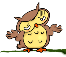 A word with an owl sticker #14876110