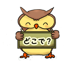 A word with an owl sticker #14876130