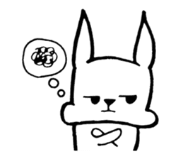Rabbit to convey feelings sticker #14877599