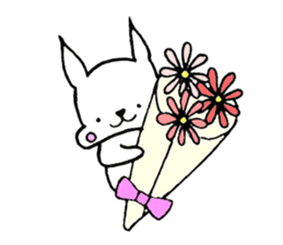 Rabbit to convey feelings sticker #14877604