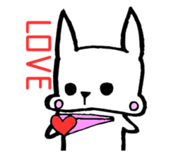 Rabbit to convey feelings sticker #14877607