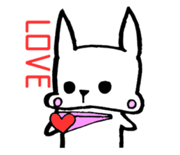 Rabbit to convey feelings sticker #14877607