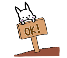 Rabbit to convey feelings sticker #14877610