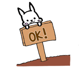 Rabbit to convey feelings sticker #14877610