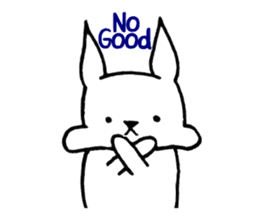 Rabbit to convey feelings sticker #14877611