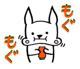 Rabbit to convey feelings sticker #14877616