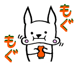 Rabbit to convey feelings sticker #14877616