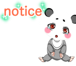 Lovely Lovely Baby Panda English sticker #14878370