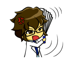 White coat man2 sticker #14879008