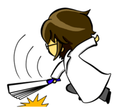 White coat man2 sticker #14879009