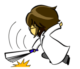 White coat man2 sticker #14879009