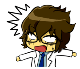 White coat man2 sticker #14879020