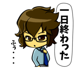 White coat man2 sticker #14879032