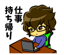 White coat man2 sticker #14879039