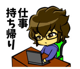 White coat man2 sticker #14879039