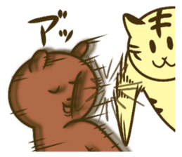 Bear and tiger are good friends sticker #14879633